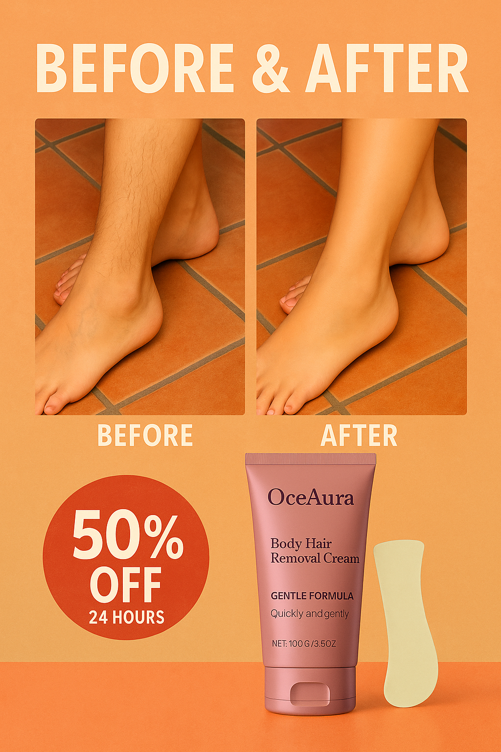 High End Gentle OceAura Body Hair Removal Cream