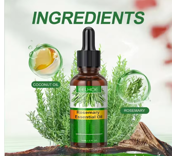 3PCS Rosemary Hair Oil Moisturizes Softens Hair Smooth Hair Strengthening Repair Hair Loss entle Nourishing Glossy Organics Hair